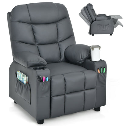 Kids Recliner Chair with Cup Holder and Footrest