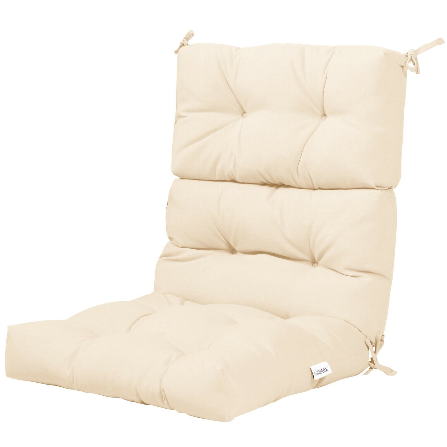 Tufted Outdoor Chair Cushion 44x22 Inch High Back Pad