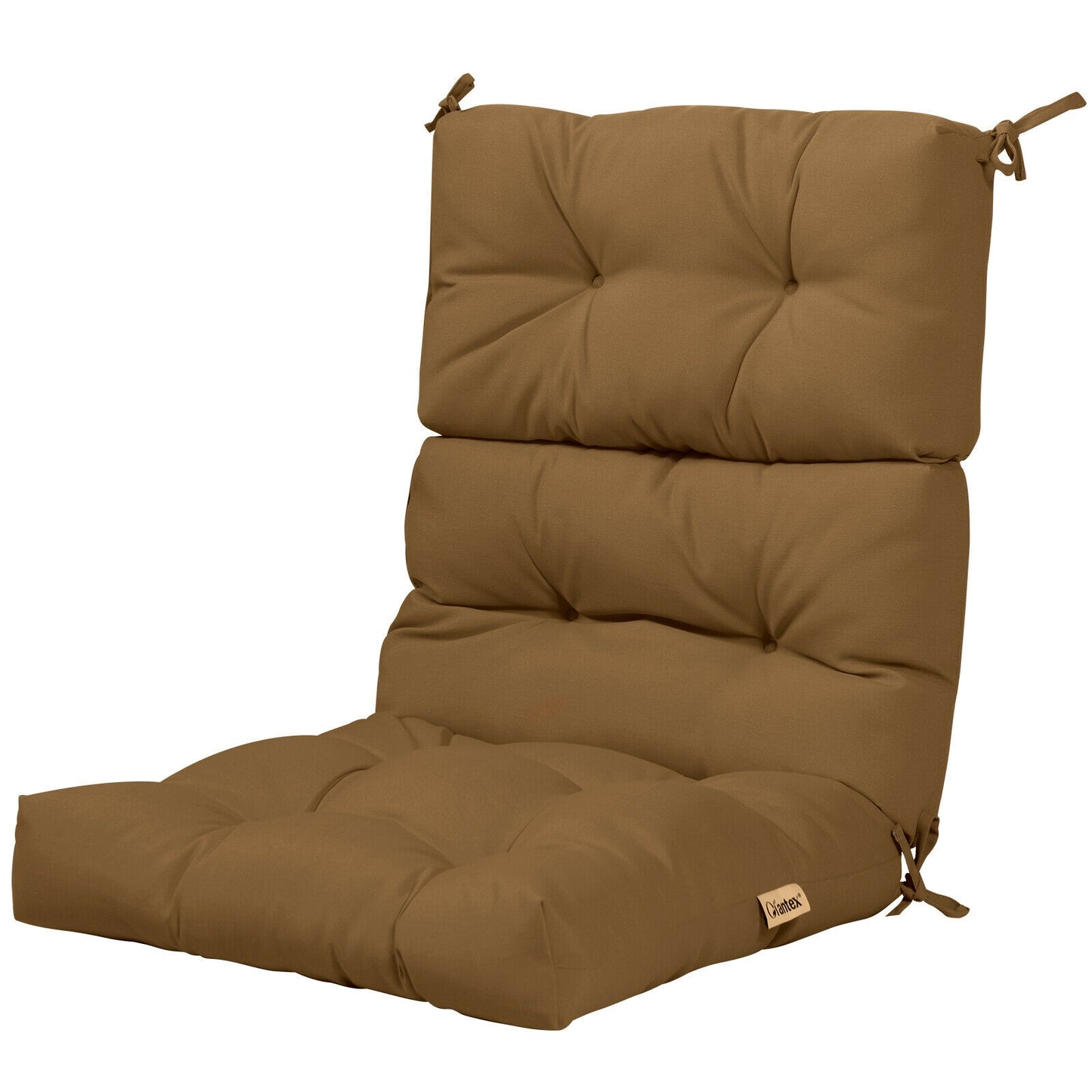 Tufted Outdoor Chair Cushion 44x22 Inch High Back Pad