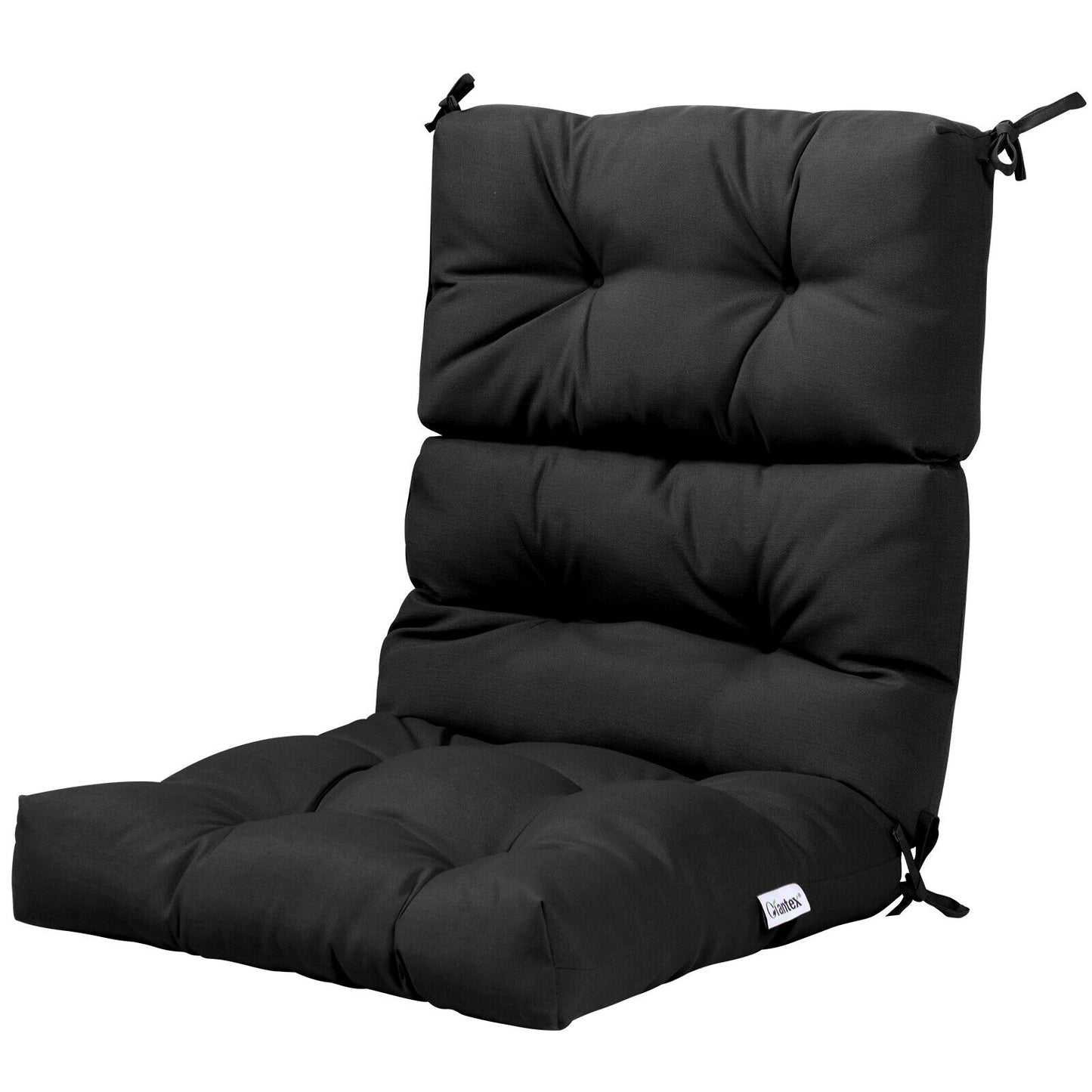 Tufted Outdoor Chair Cushion 44x22 Inch High Back Pad