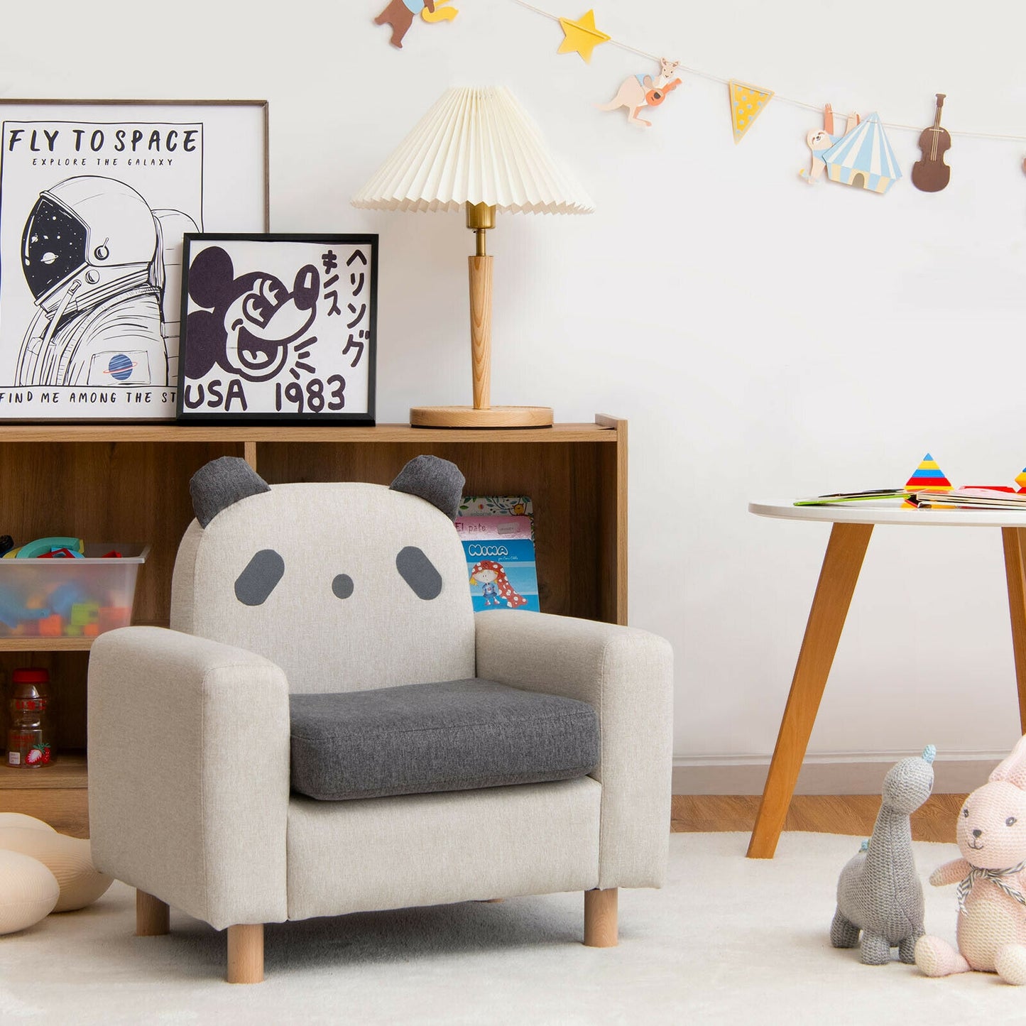 Kids Sofa with Armrests and Thick Cushion