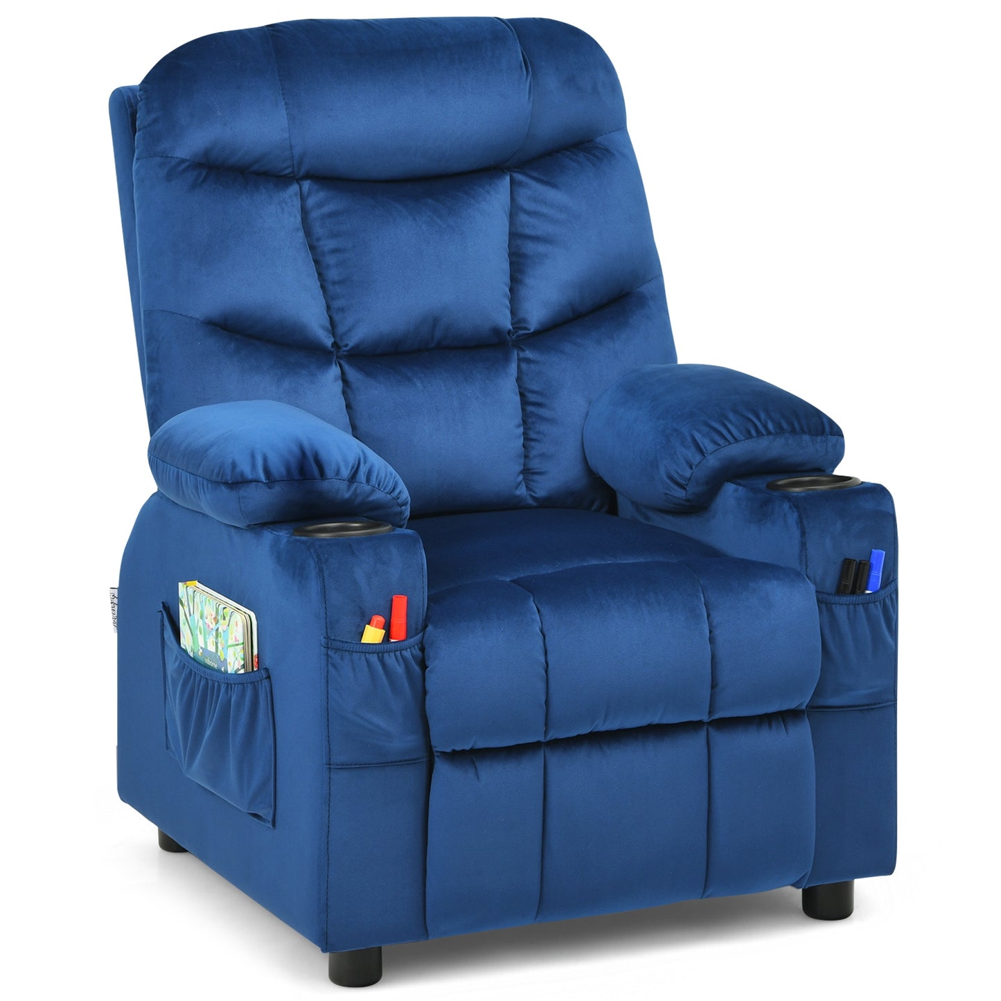 Kids Recliner Chair with Cup Holder and Footrest