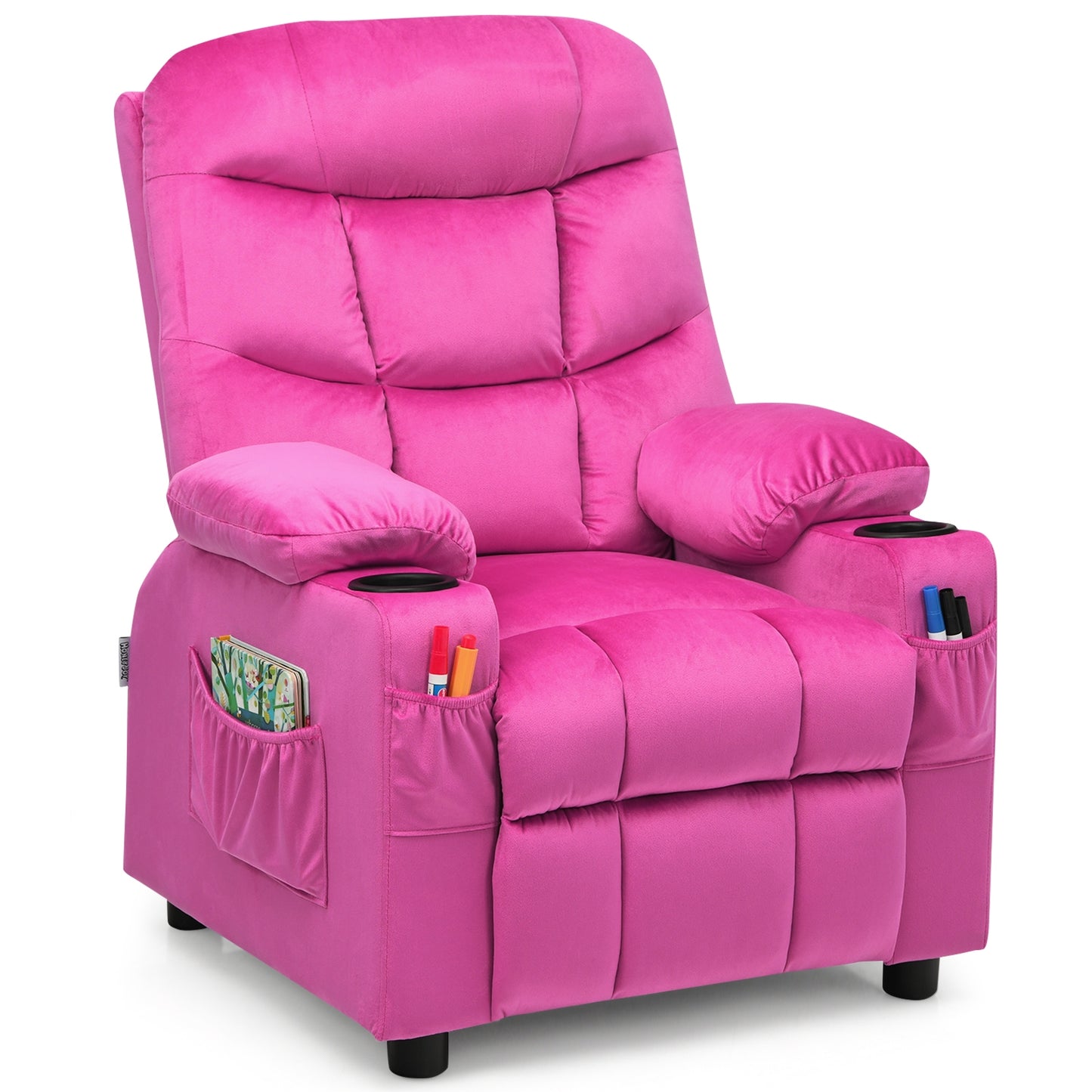 Kids Recliner Chair with Cup Holder and Footrest