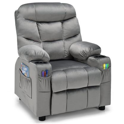 Kids Recliner Chair with Cup Holder and Footrest
