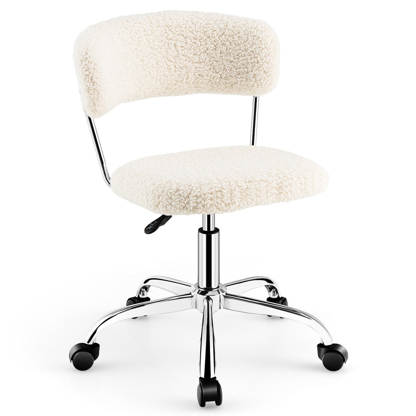 Adjustable Sherpa Office Chair with 360° Swivel
