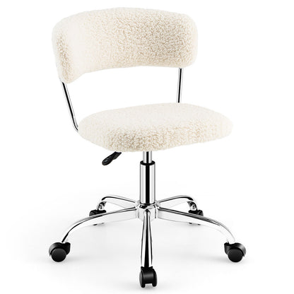 Adjustable Sherpa Office Chair with 360° Swivel