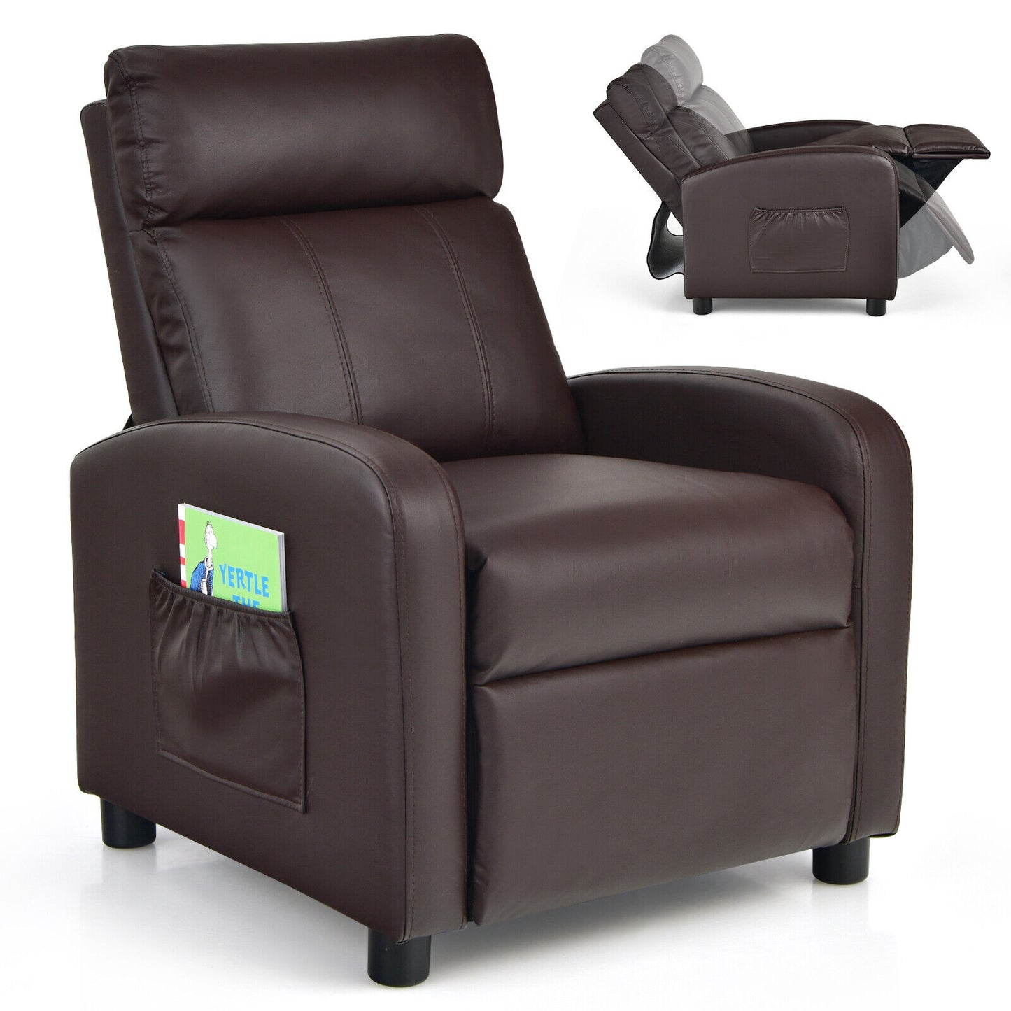 Kids Recliner Chair with Adjustable Backrest & Footrest