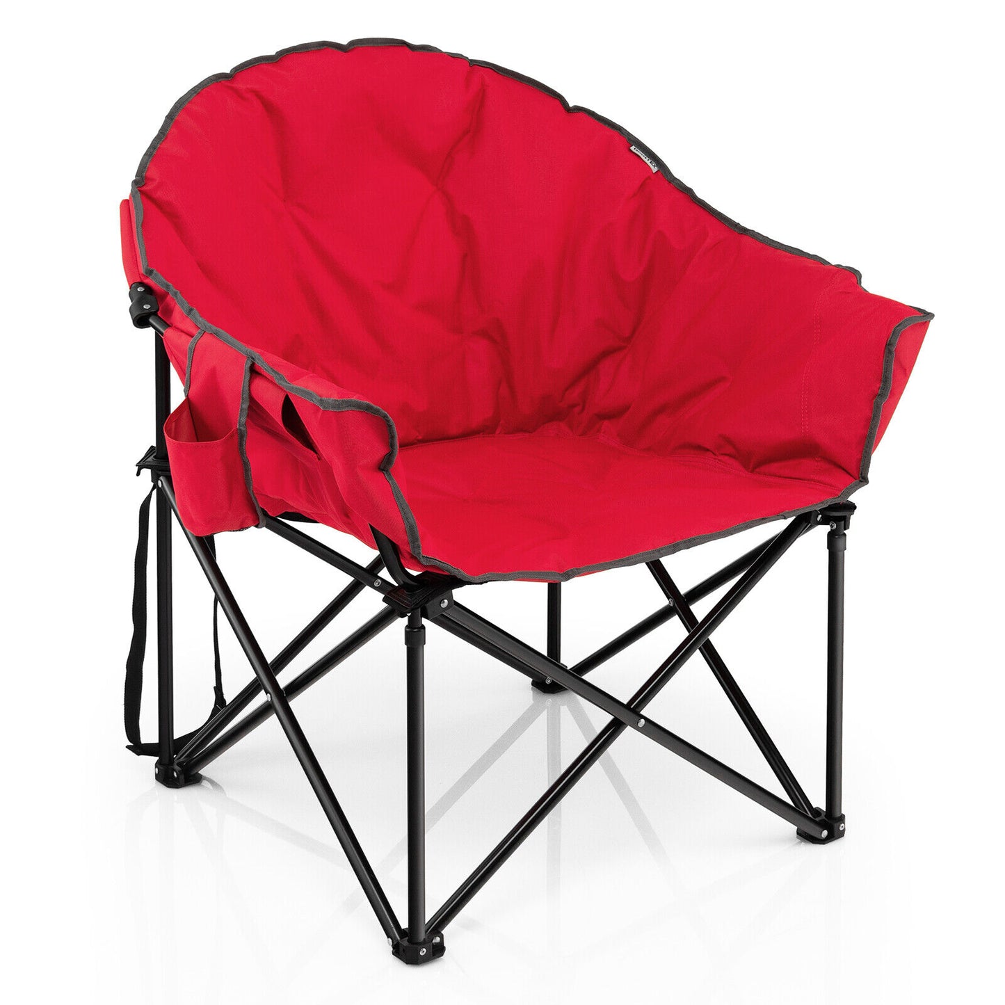 Folding Moon Chair with Padded Seat and Carrying Bag