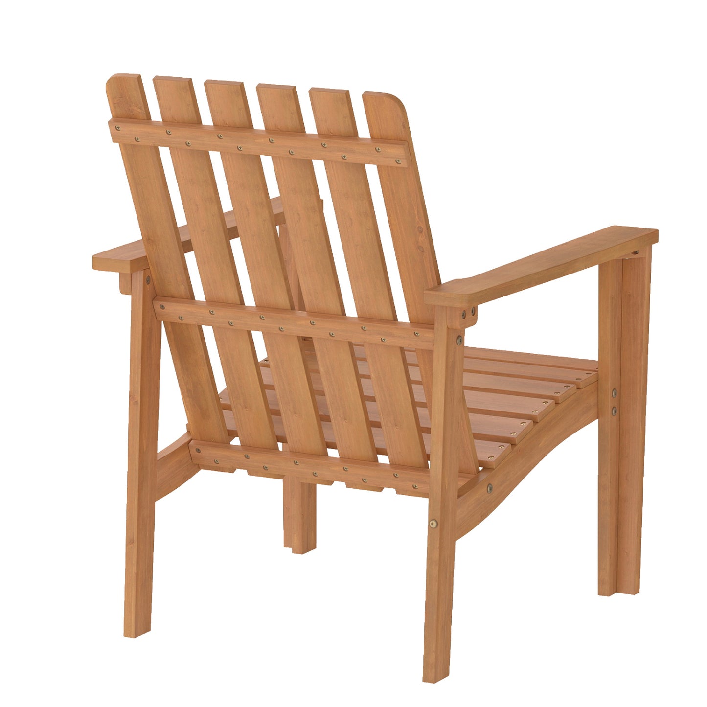 Acacia Wood Patio Dining Chair with Curved Seat (2-Pack)