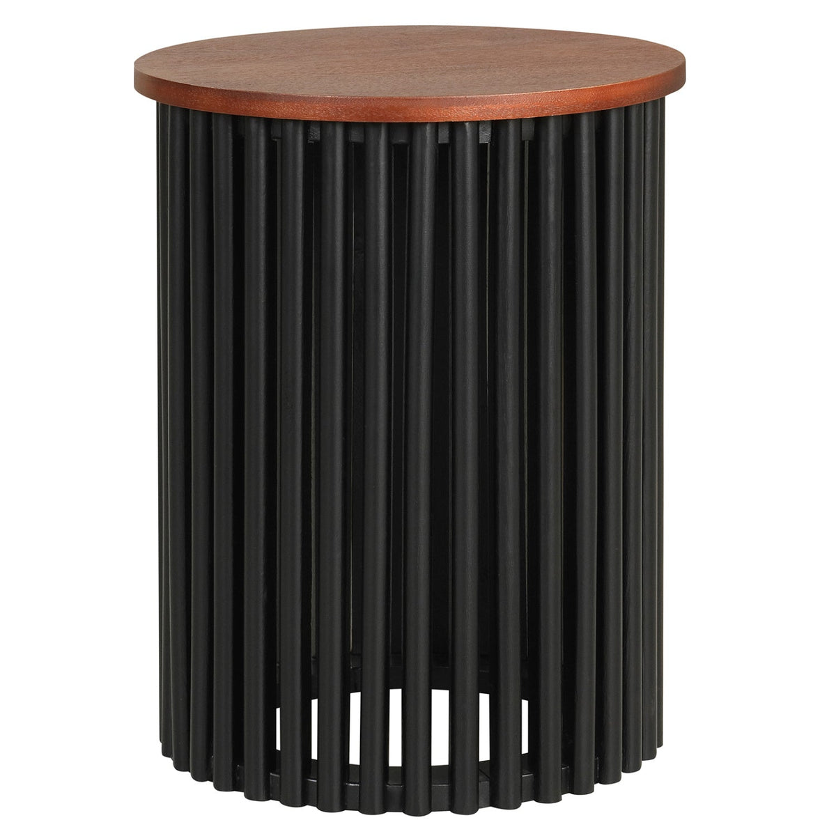 Round Acacia Wood Coffee Table 16" x 20.5" - Walnut