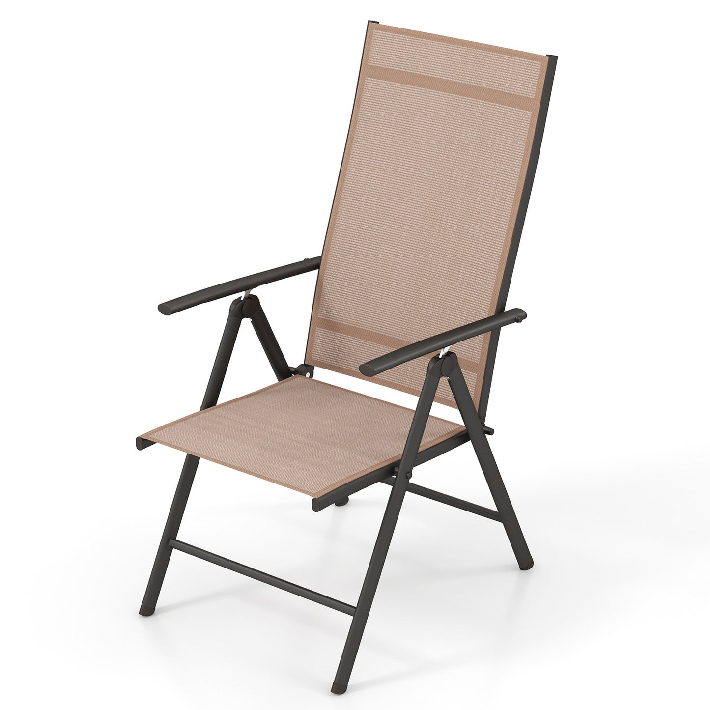Folding Patio Chair with 7-Level Adjustable Backrest