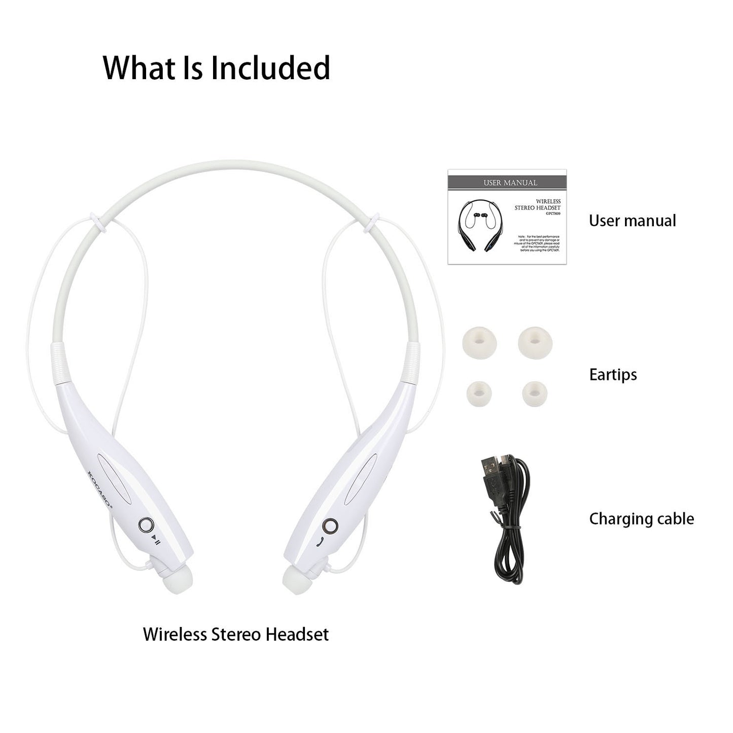 Wireless Sports Headset with Neck-Strap Design