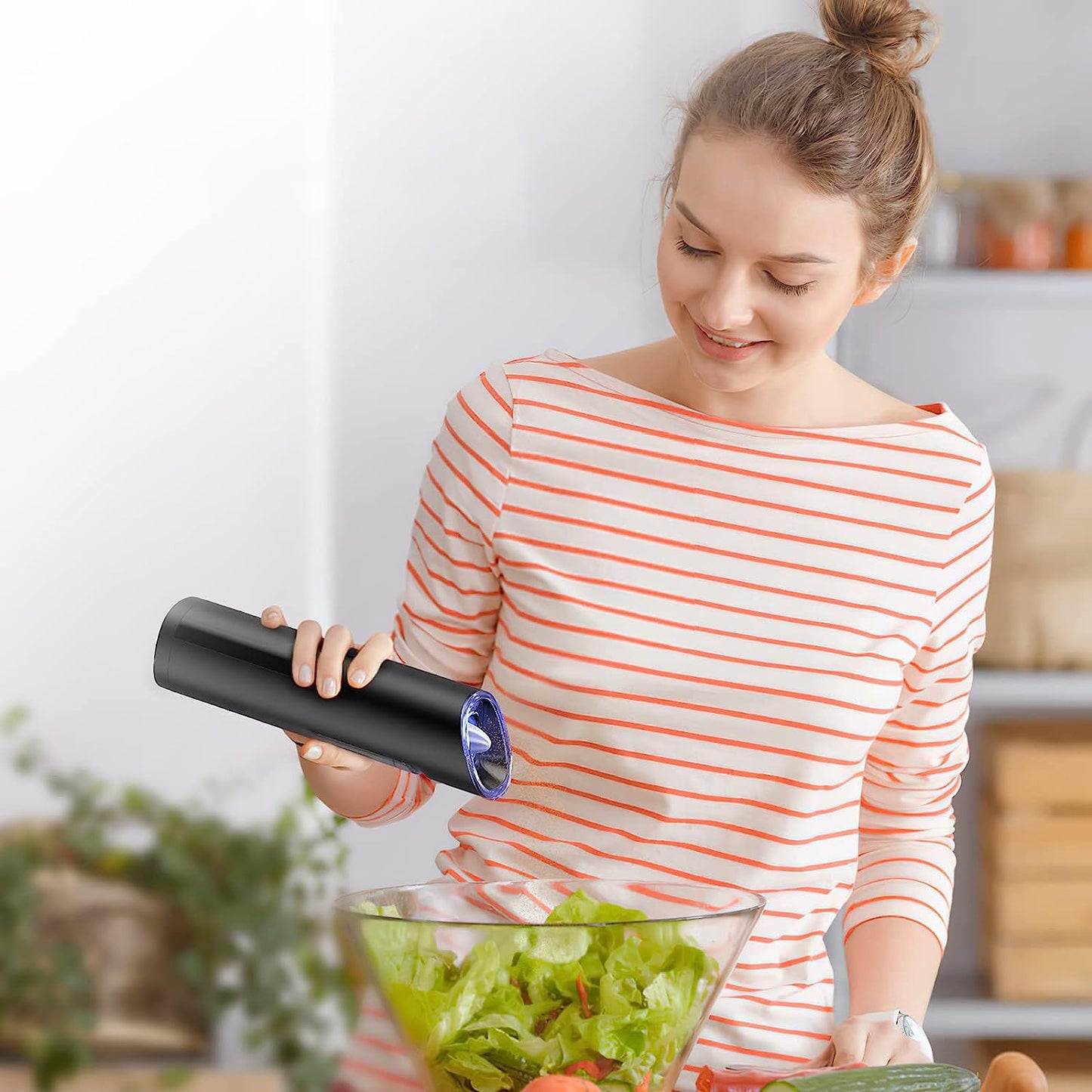 Electric Salt and Pepper Grinder with Gravity Sensor