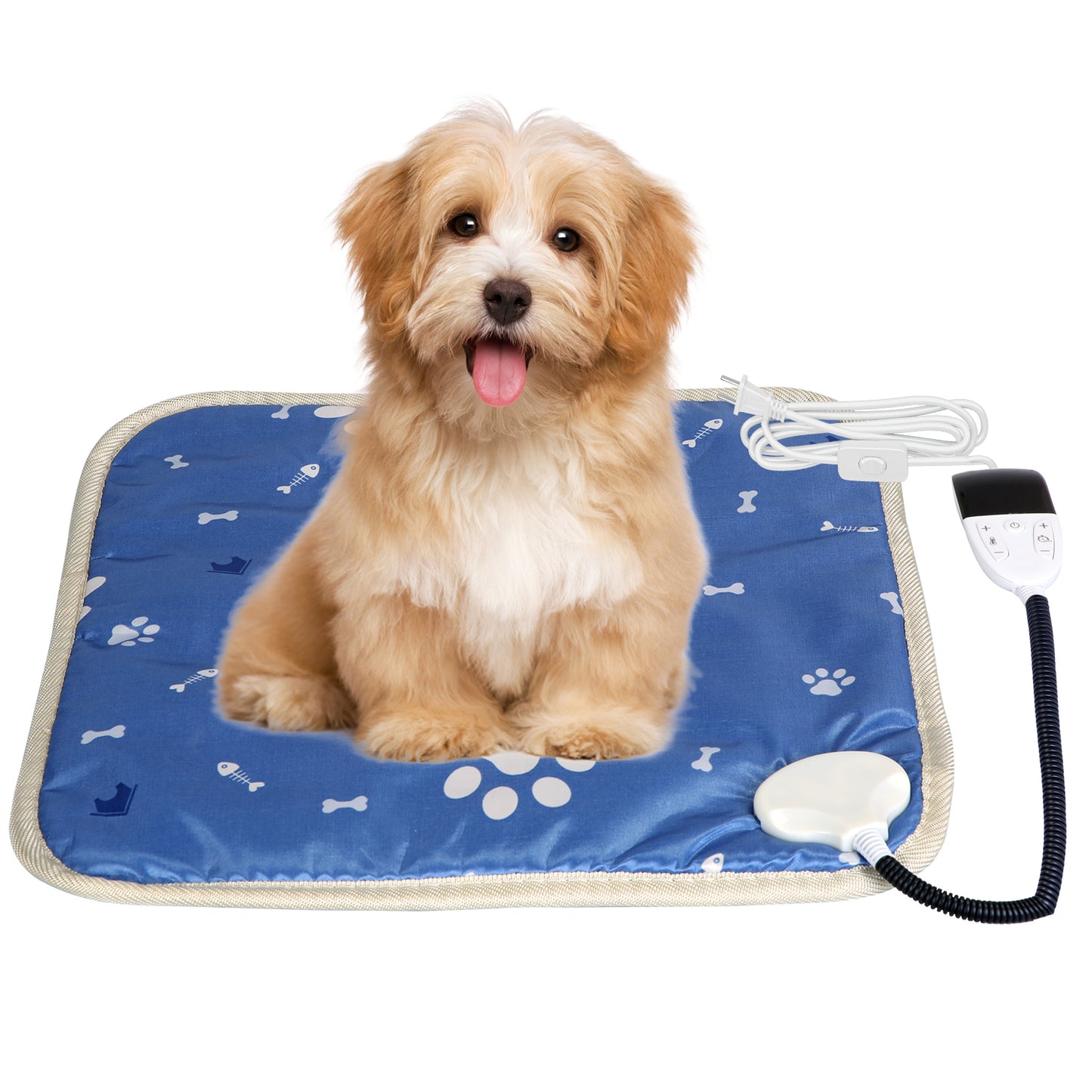 Pet Heating Pad with 9 Temperature Levels & Timer Settings
