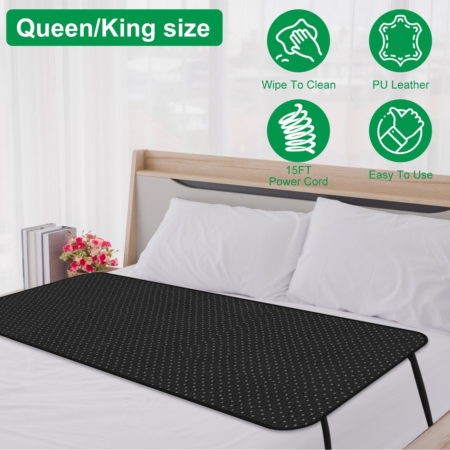 Grounding Mat with 15ft Cord – PU Leather Anti-Slip Design