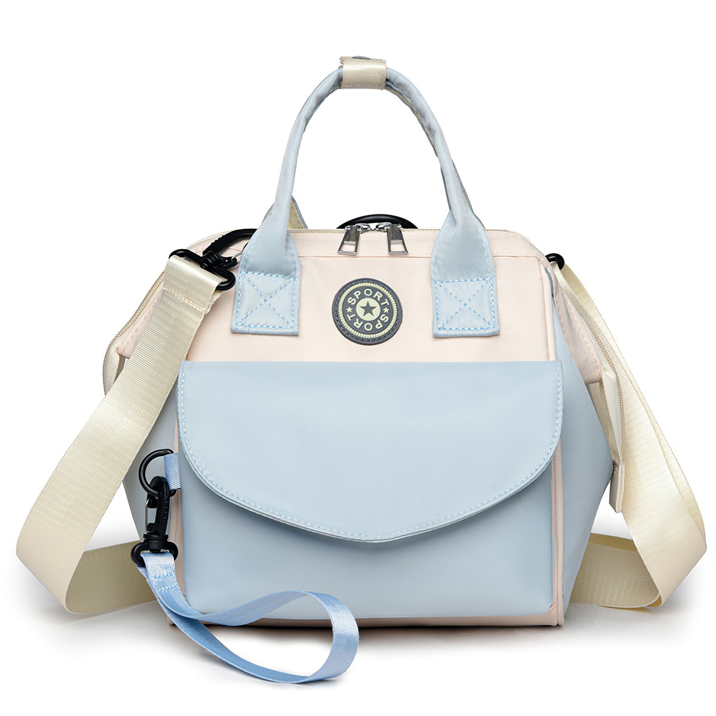 Diaper Bag with 6 Pockets and Detachable Small Bag