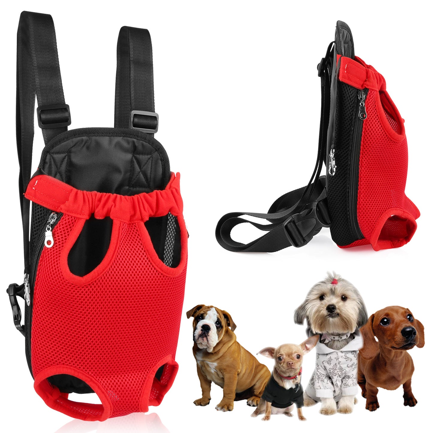 Pet Carrier Backpack Legs Out Front for Dogs & Cats