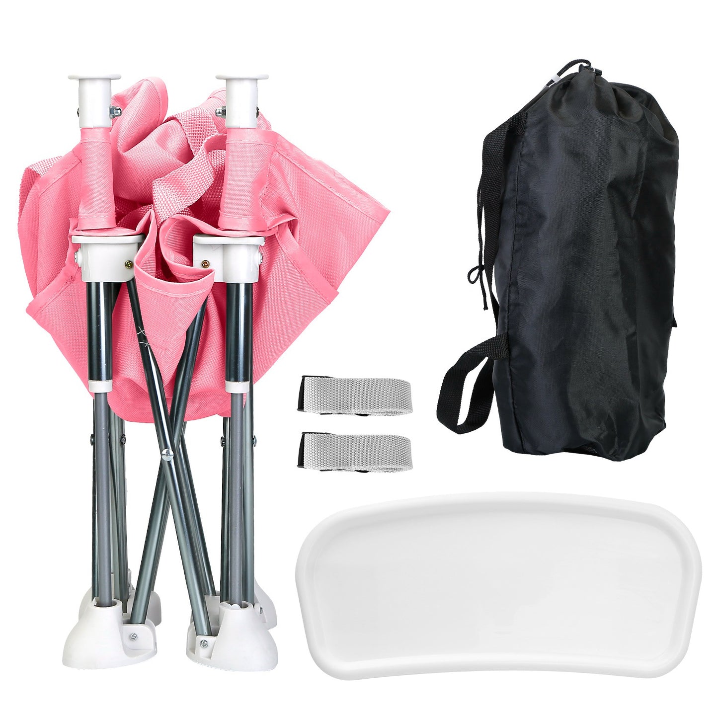 Portable Baby Booster Seat with Detachable Tray & Carry Bag