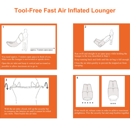 Inflatable Lounger Air Sofa with Portable Carry Bag