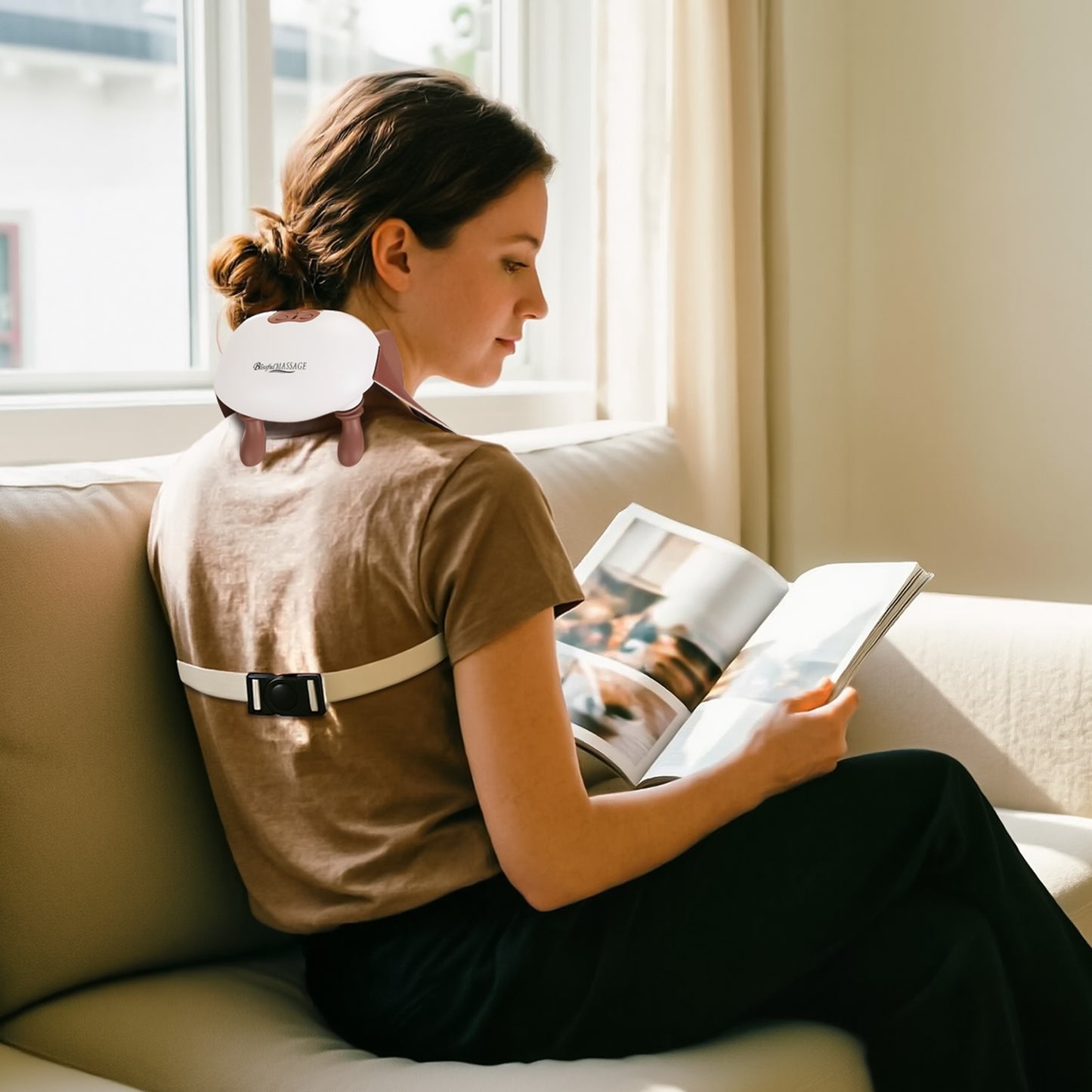 Cordless Neck Massager with Heat & Shiatsu Deep Tissue Kneading