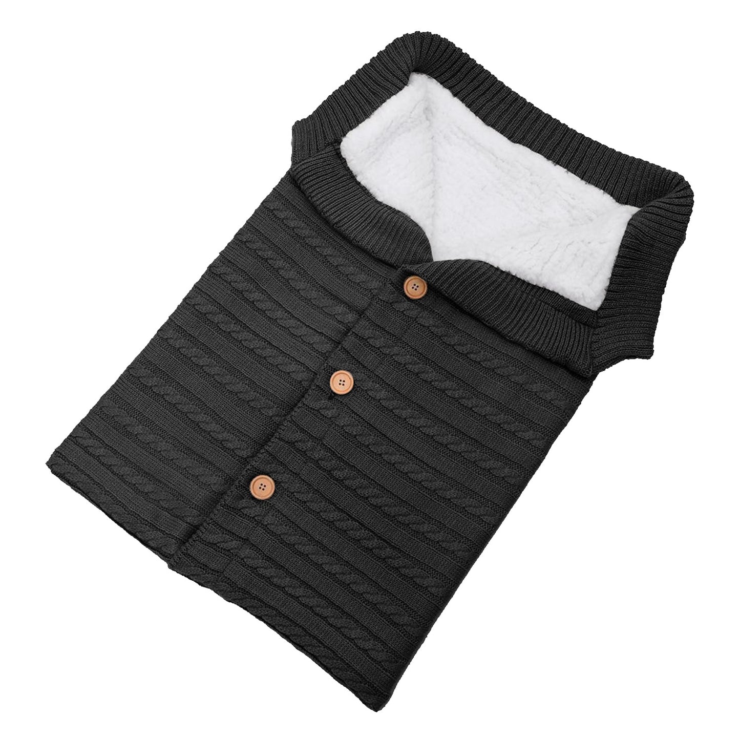 Baby Knit Swaddle Blanket with Button Closure 0-12 Months