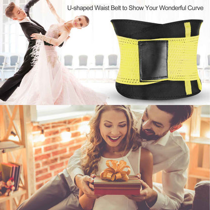 Waist Trainer Belt with Back Support - Adjustable Slimming Band