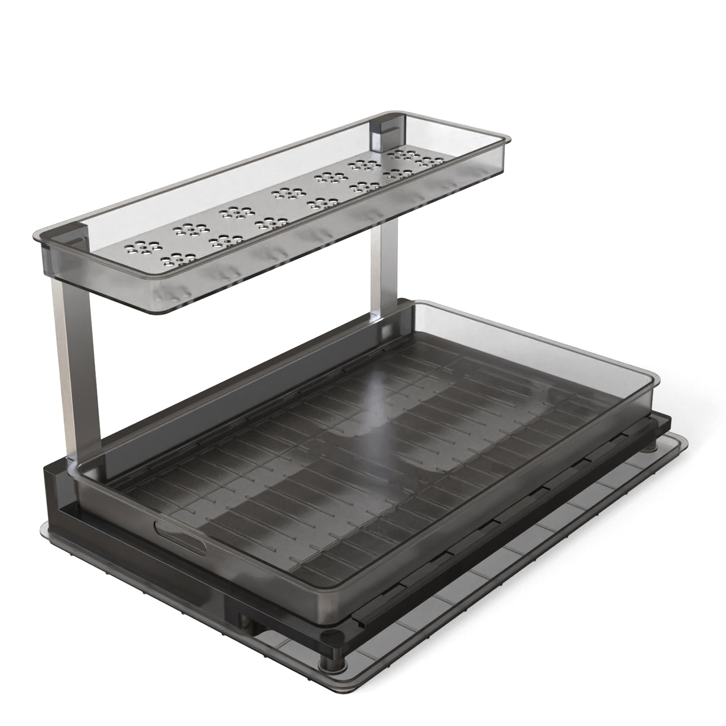 2-Tier Pull Out Under Sink Organizer with Sliding Drawer