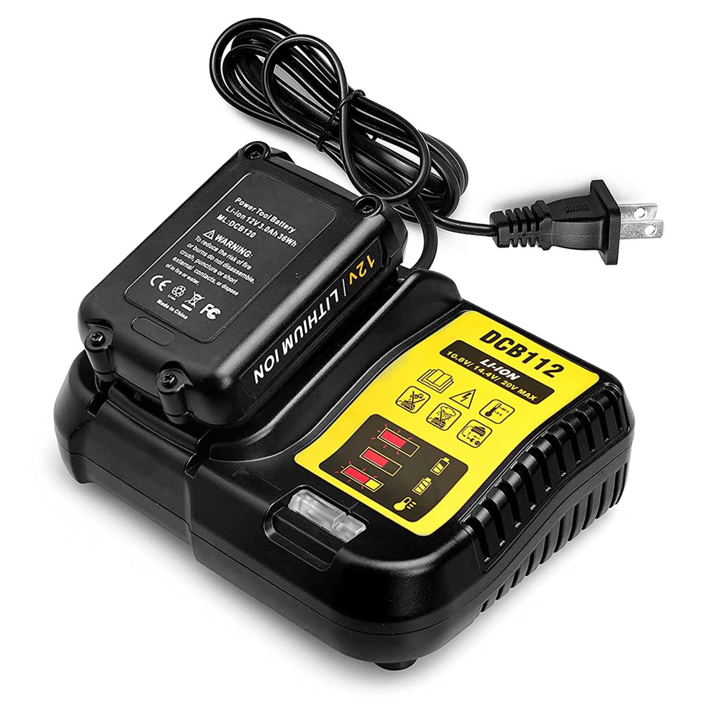 Battery Charger for Dewalt 10.8V-20V Lithium-Ion Tools