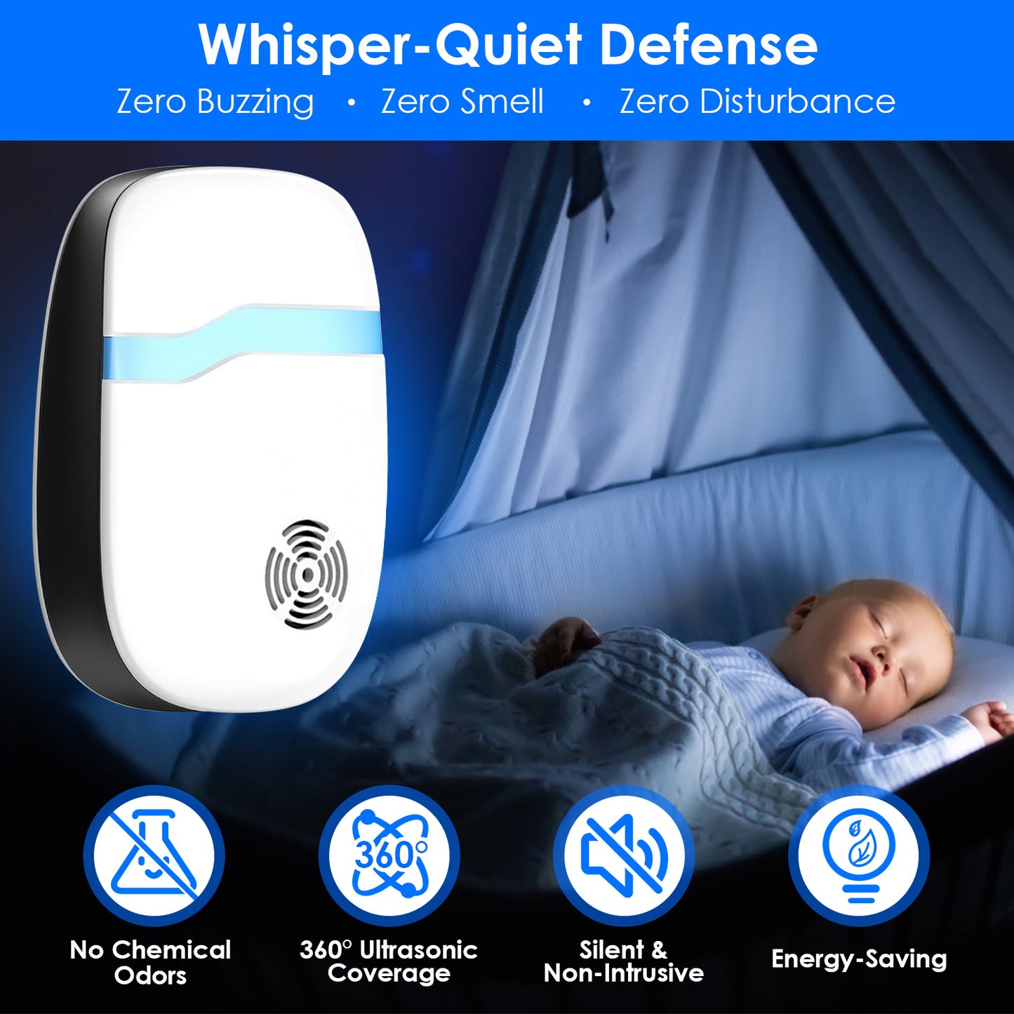 Ultrasonic Pest Repeller 6-Pack for Indoor Rodent Control