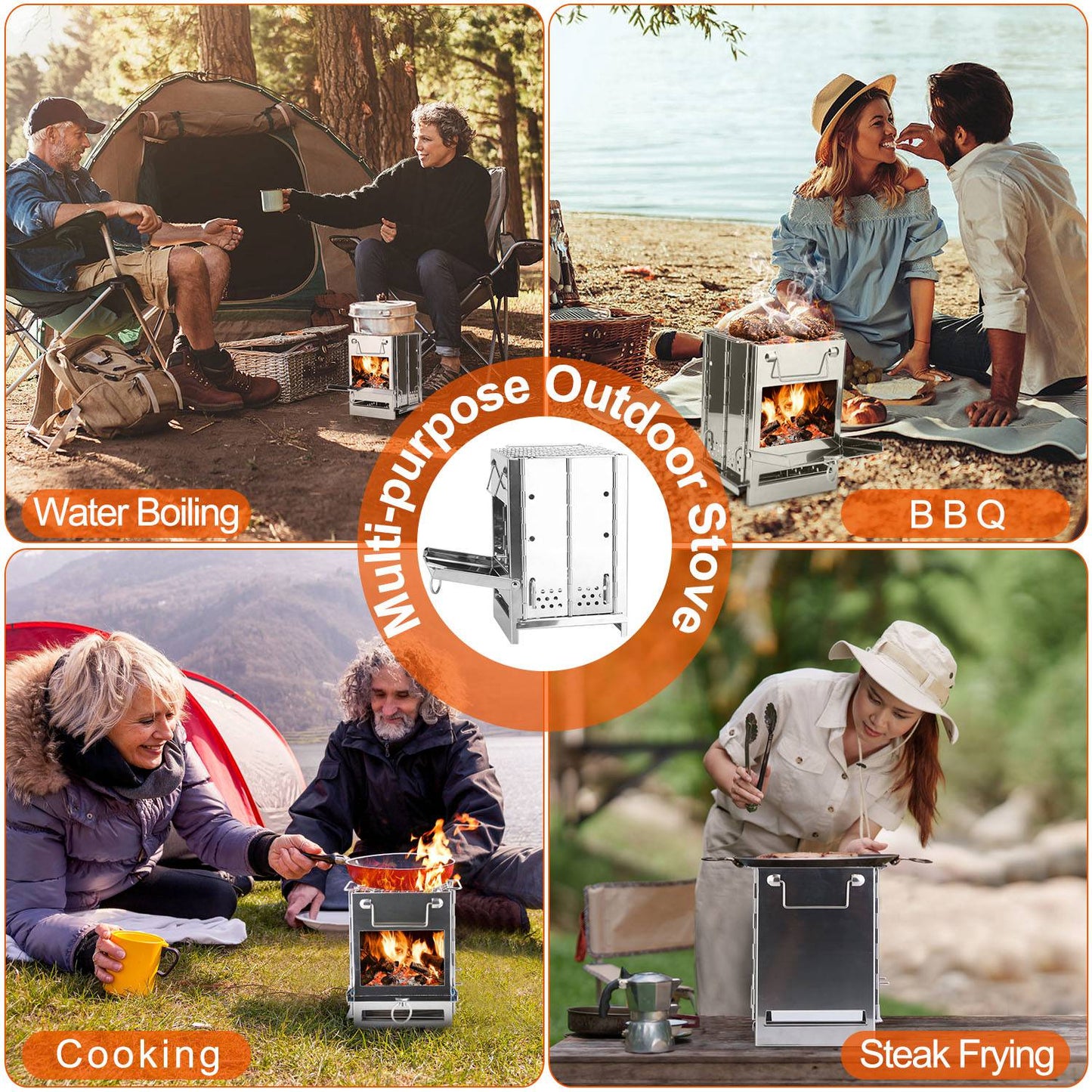 Portable Folding Camping Stove with Carry Bag