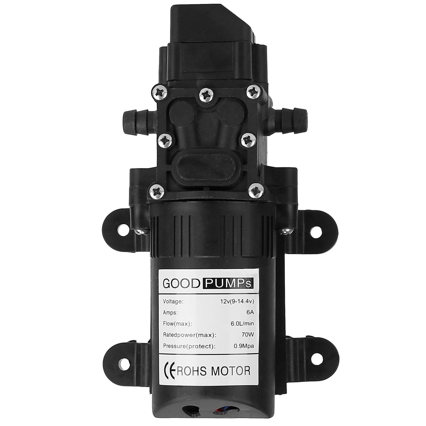 12V Water Pump 130PSI Self-Priming Diaphragm Pump 6L/Min