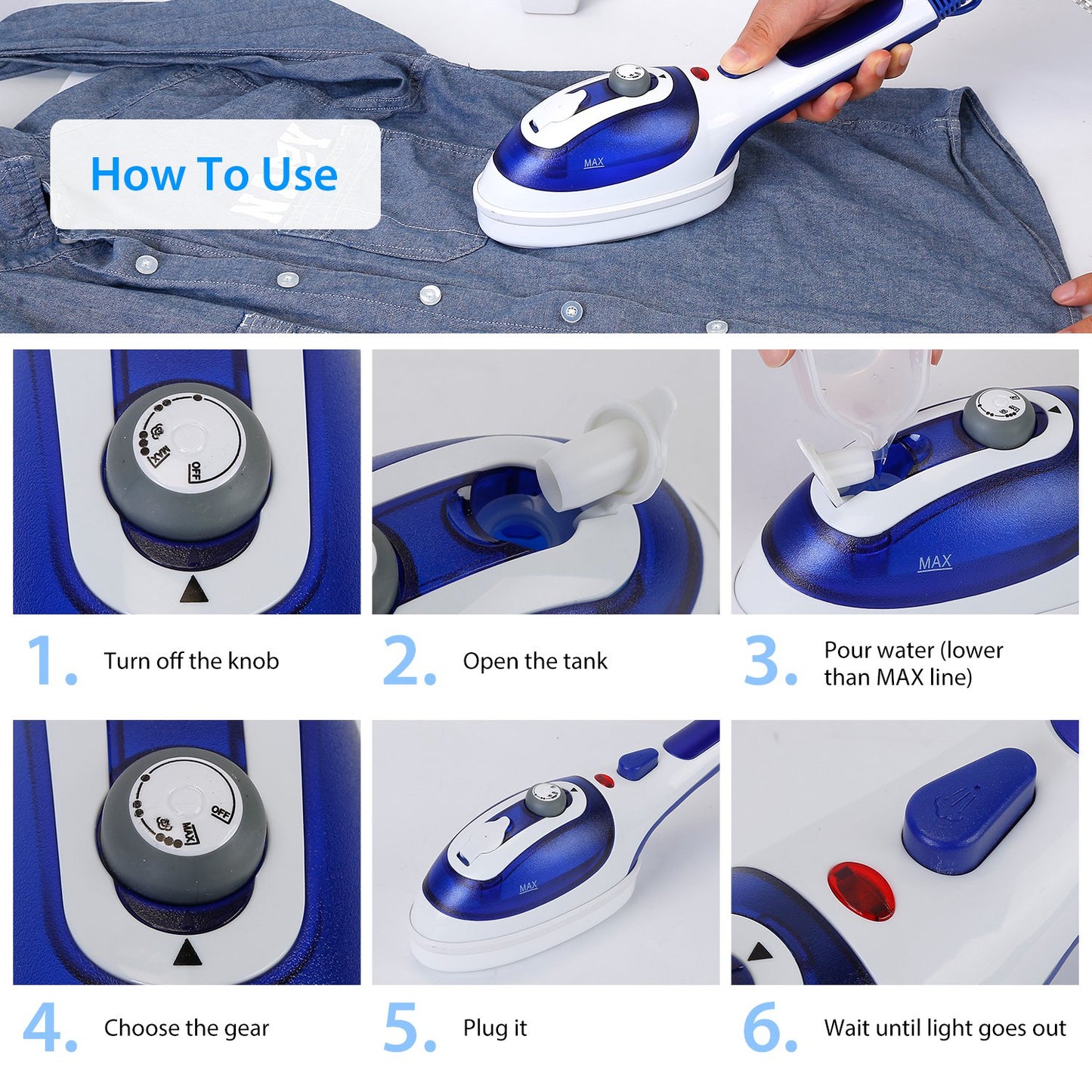 Handheld Garment Steamer with 3 Adjustable Steam Levels