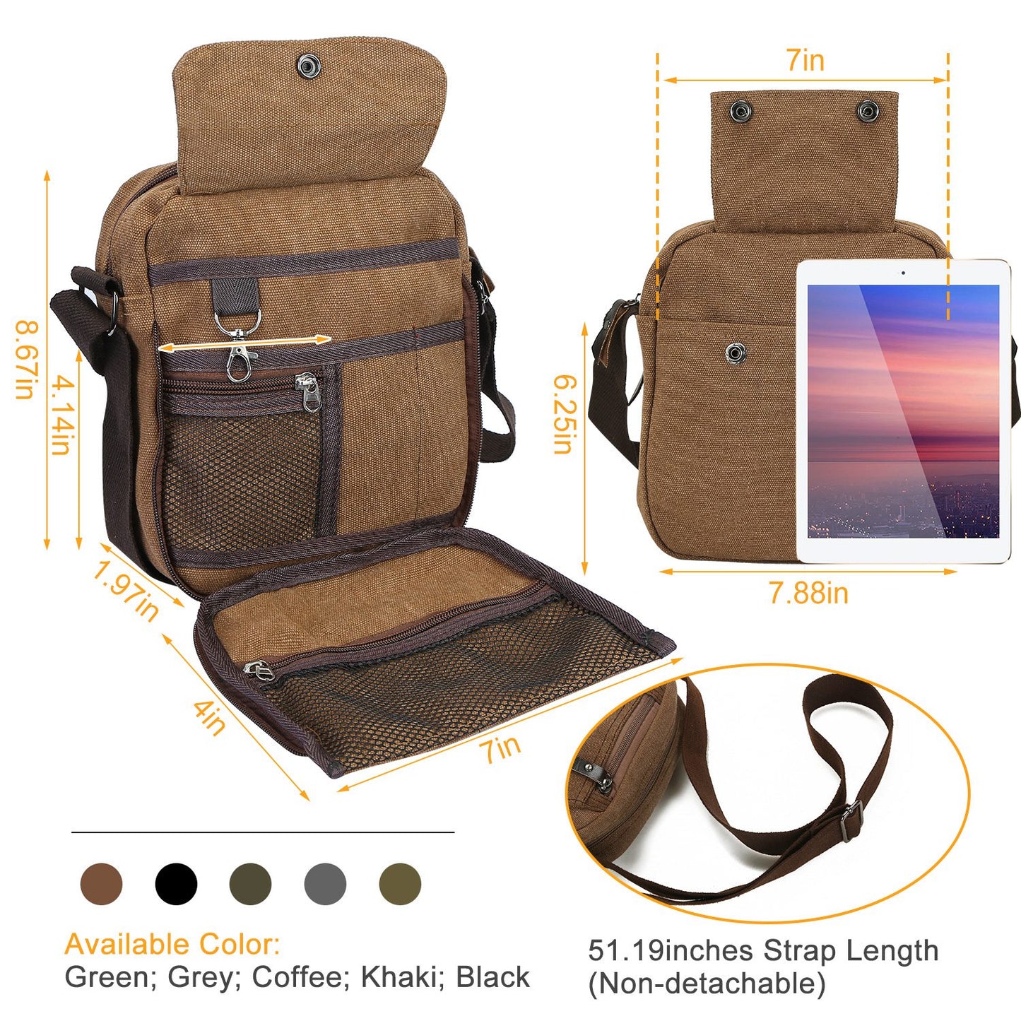 Unisex Crossbody Bags Shoulder Bag