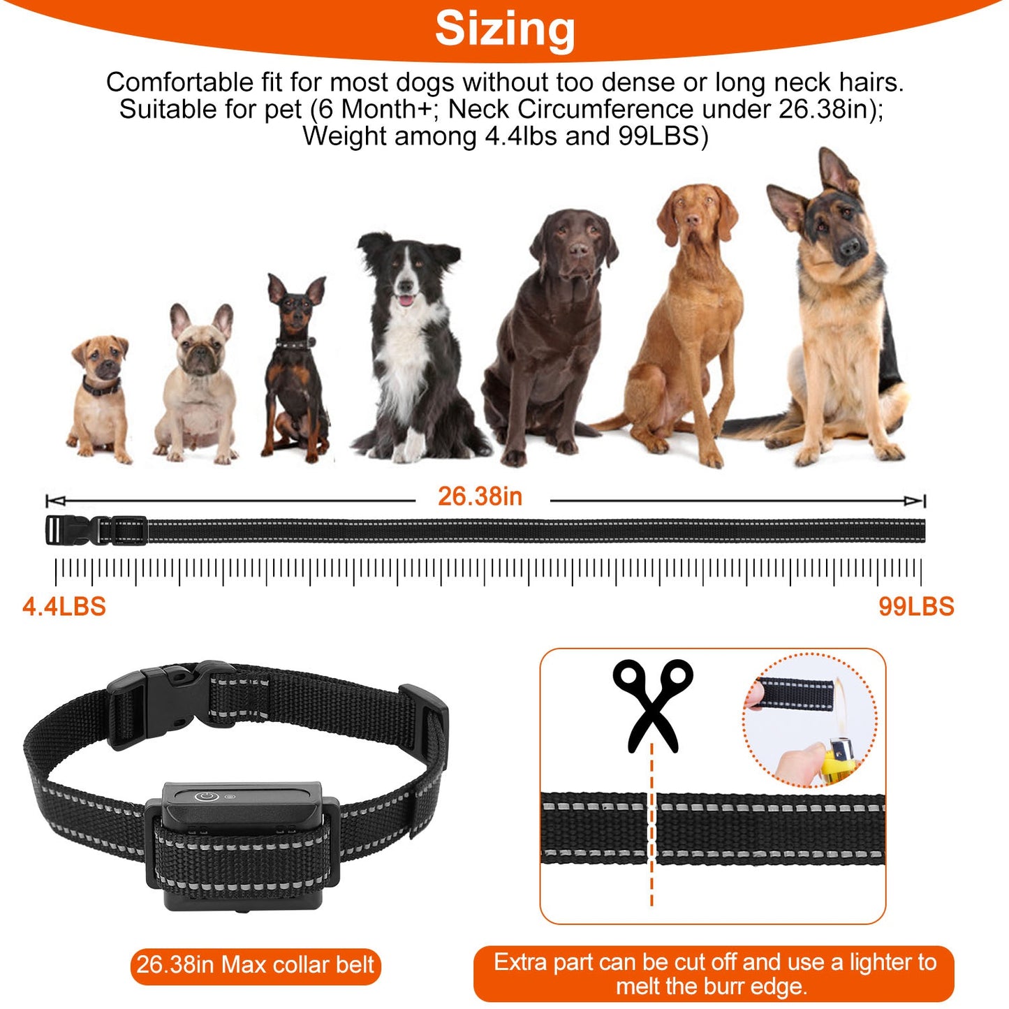 Dog Training Collar Receiver with 3280ft Range & IP67 Waterproof