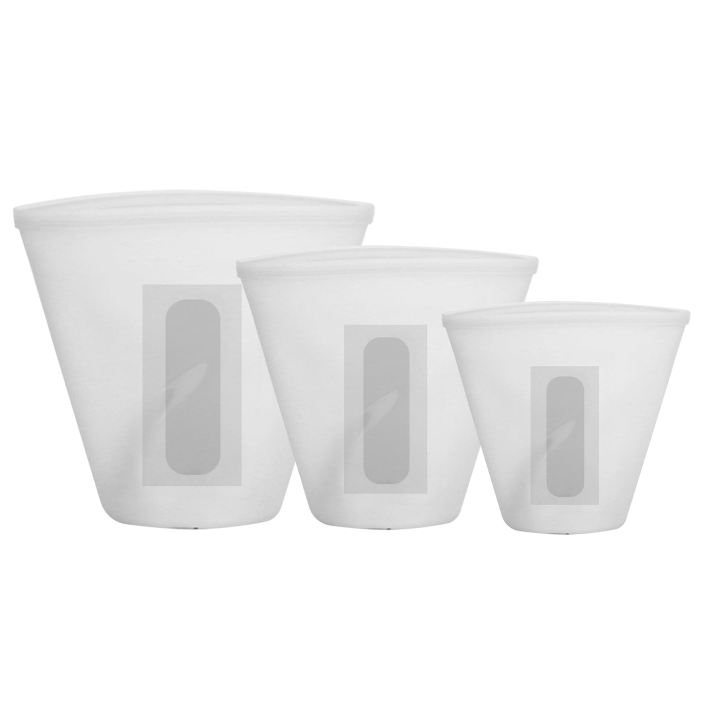 Silicone Food Storage Bags Set of 3 - Reusable & Leakproof