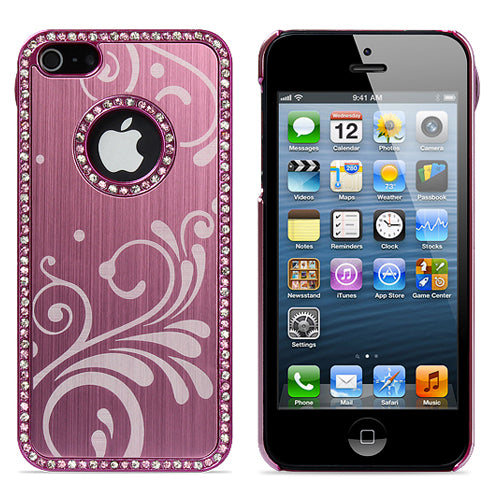 iPhone 5 Bling Crystal Hard Case with Stylus - Pink