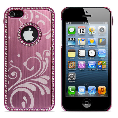 iPhone 5 Bling Crystal Hard Case with Stylus - Pink