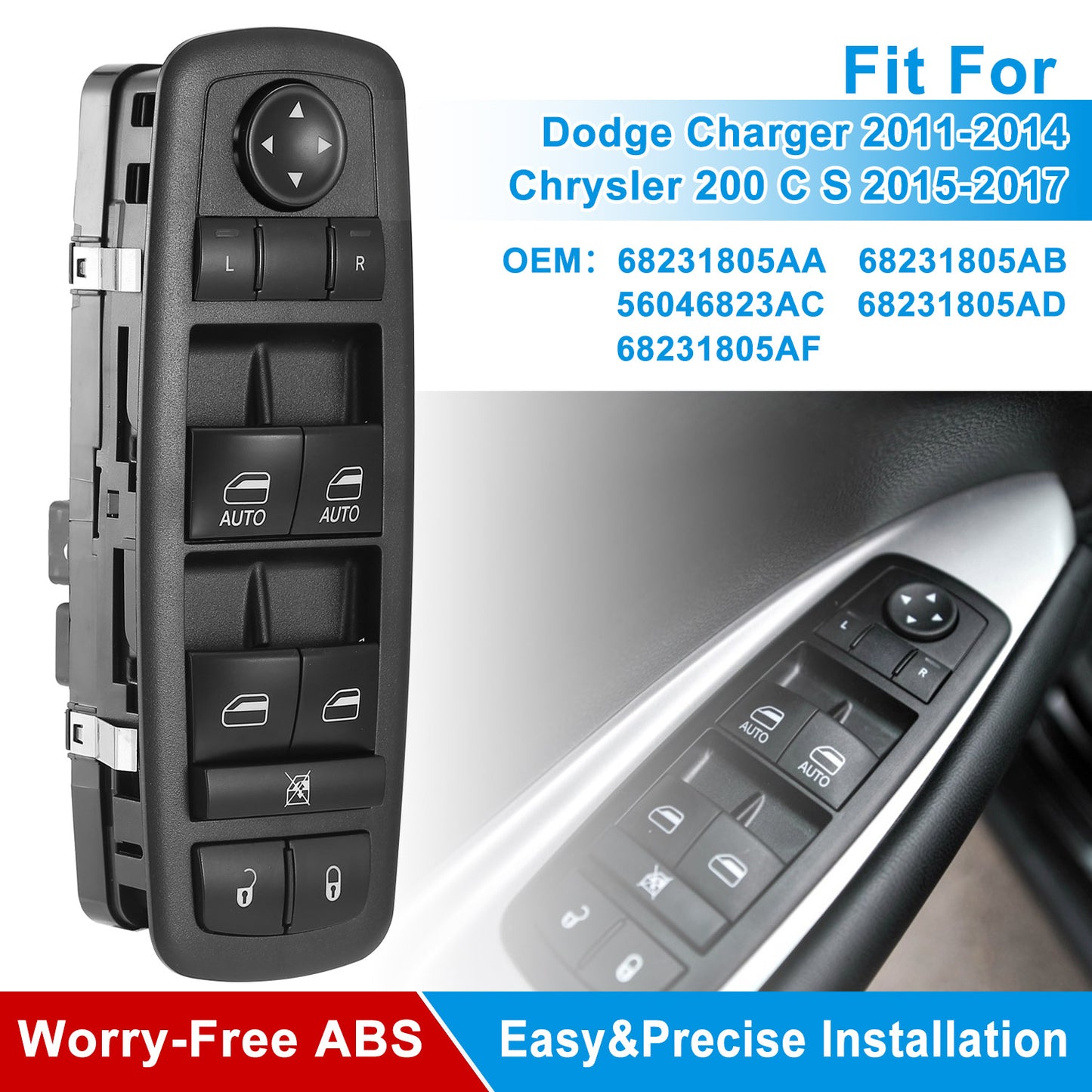 Master Power Window Switch for Dodge Charger & Chrysler 200