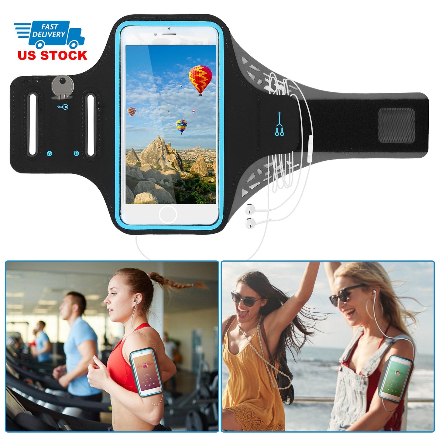 Running Armband Phone Holder with Sweat-Resistant Design