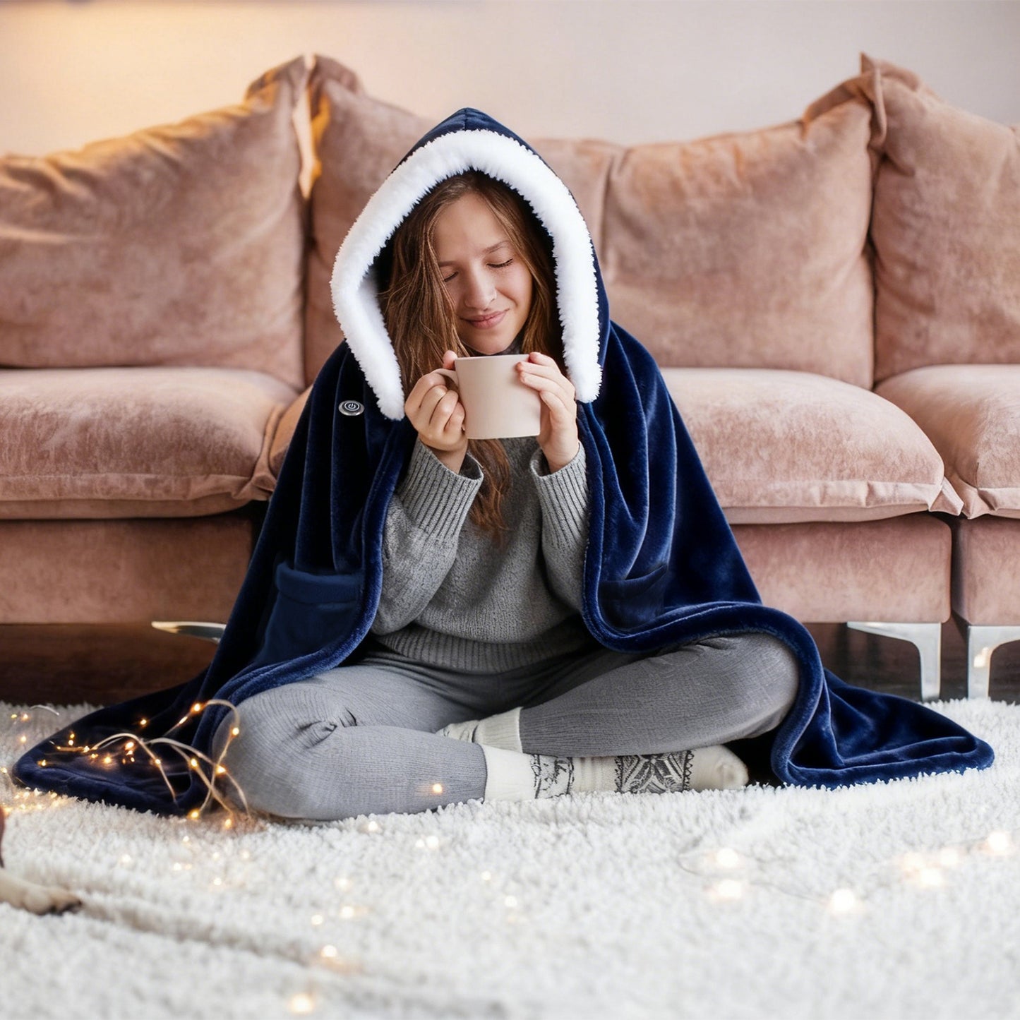 Wearable Heated Blanket with 8 Heating Zones & 3 Temperature Levels