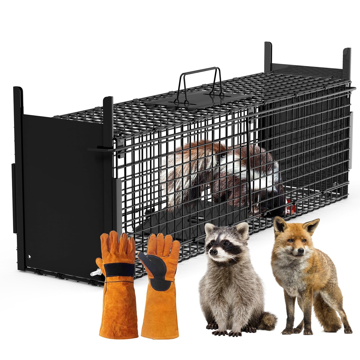 40in Humane Live Animal Trap Cage for Raccoons & Opossums