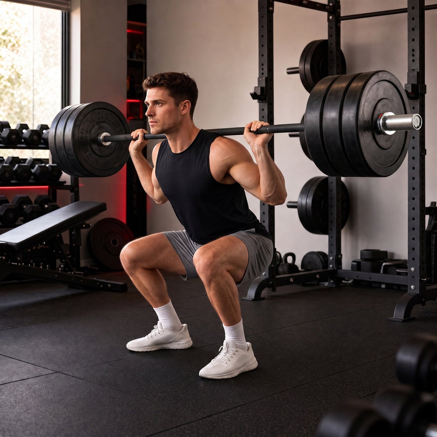 7ft Olympic Barbell 2000 lbs Capacity for Weightlifting