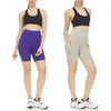 Women's High Waist Tummy Control Yoga Biker Shorts 2 Pack