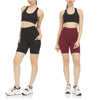 Women's High Waist Tummy Control Yoga Biker Shorts 2 Pack