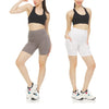 Women's High Waist Tummy Control Yoga Biker Shorts 2 Pack