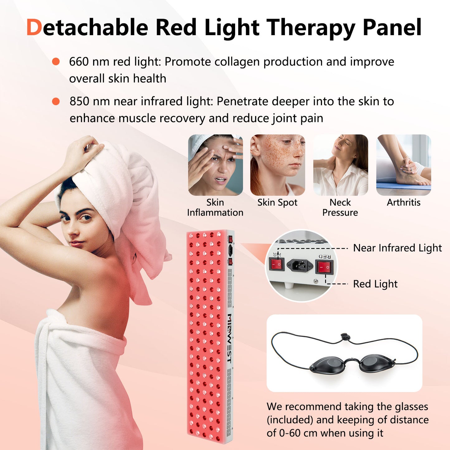 2-Person Infrared Sauna with Red Light Therapy Panel