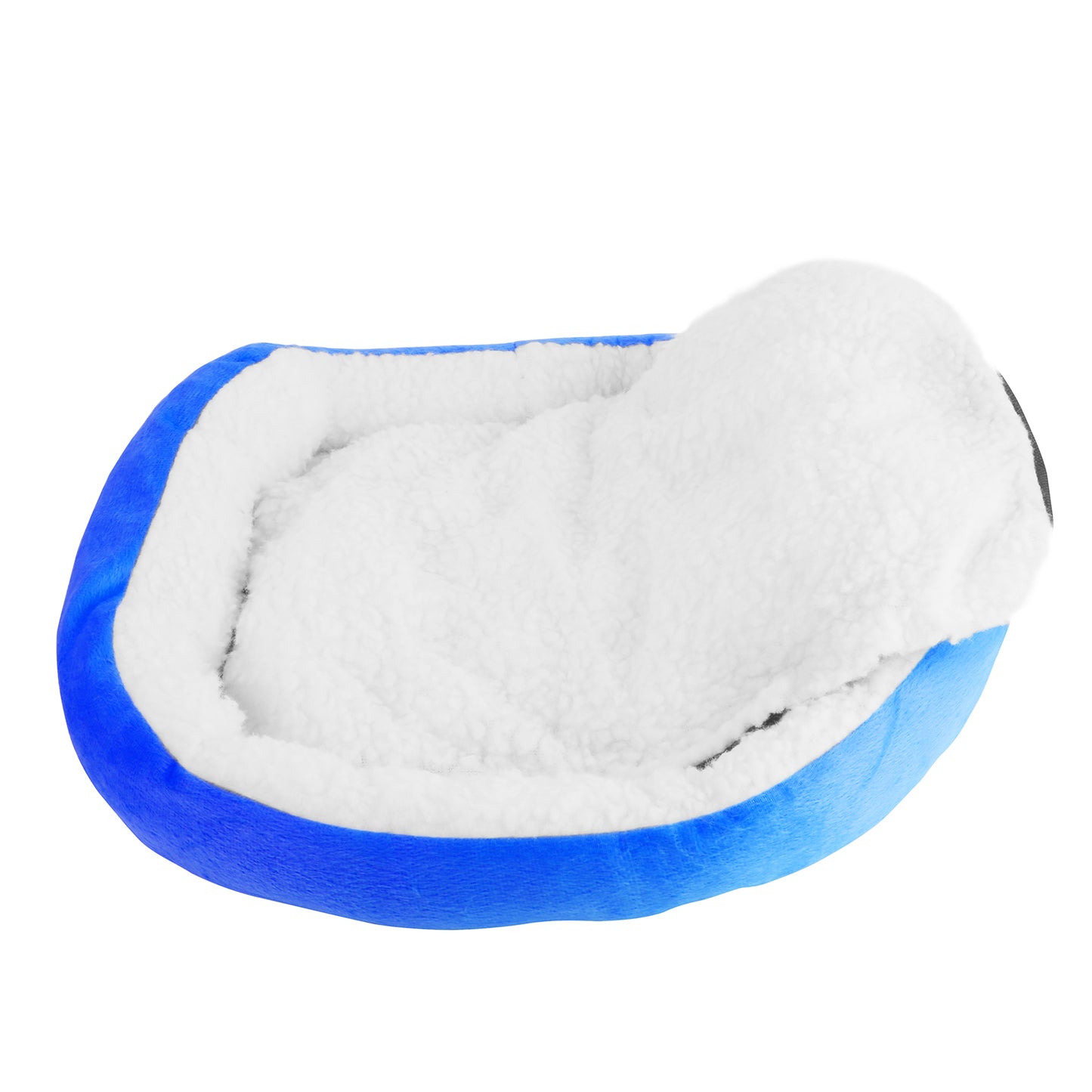 Soft Fleece Dog Bed with Reversible Cushion for Small Pets