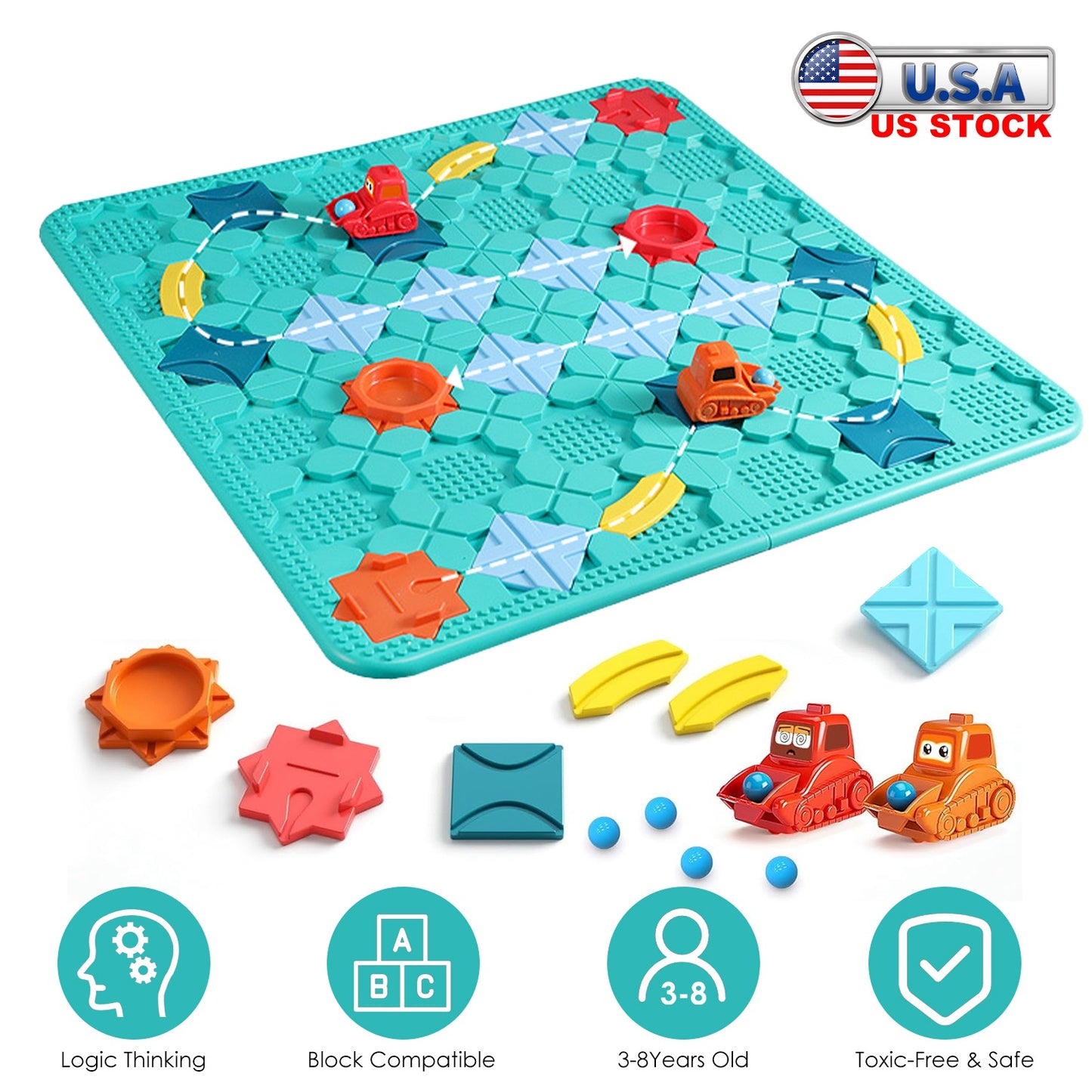 Logical Road Builder Puzzle Game for Kids Ages 3-8