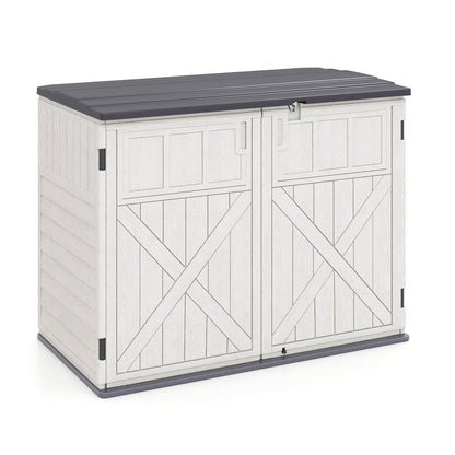 20 Cu.Ft Horizontal Resin Storage Shed with Adjustable Shelf