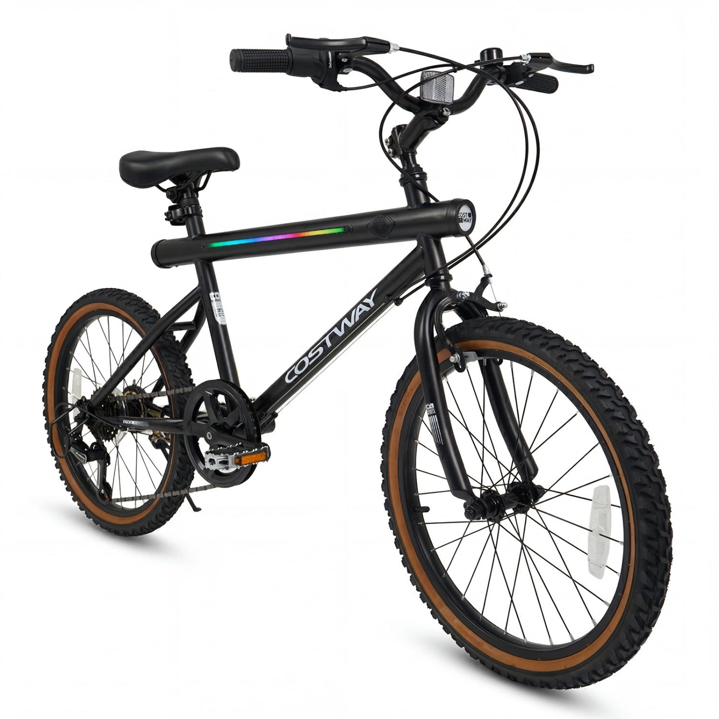 20 Inch LED-lit Cycling Bike with 2 Speakers and Ambient Lights for Men and Women
